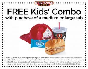 Firehouse Subs Announces Free Kids Meals Promo - Restaurants Near Me