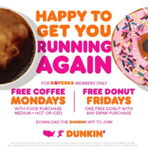 Dunkin' Donuts Free Coffee Mondays
