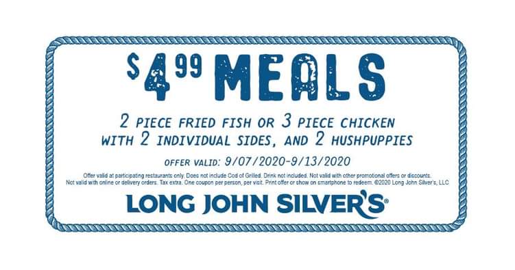 Long John Silver's Announces $4.99 Meals offer ...