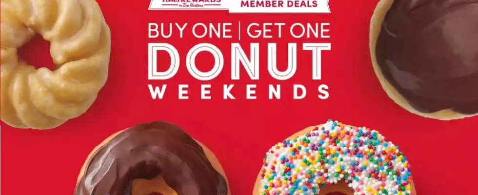 Tim Hortons Buy One Get One (BOGO) Donut Weekends