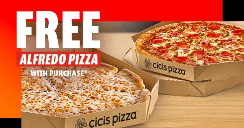 Cicis Free Alfredo Pizza