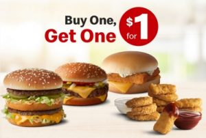 McDonald’s Buy One Get One for $1