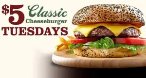 Snuffer’s Restaurant $5 Classic Cheeseburger Tuesdays