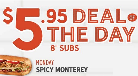 Quiznos Toasty Deal of the Day
