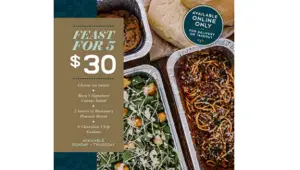 Macaroni Grill Feast for Five for $30