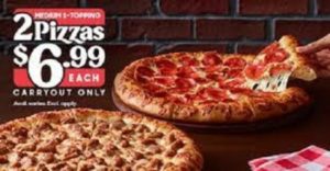2 Pizzas for $6.99 Pizza Hut